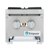 Empura EMHP2-HD - Heavy-Duty Gas Hot Plate, 12"W X 29-3/8"D X 13-1/8"H, With 12" X 12" Cast Iron Top Grates