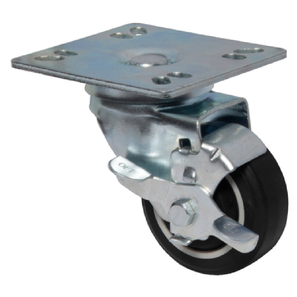 BK Resources 3SBR-UP4-PLY-PS4 Caster Kit 3" Diameter Swivel With 4" X 4" Universal Plate