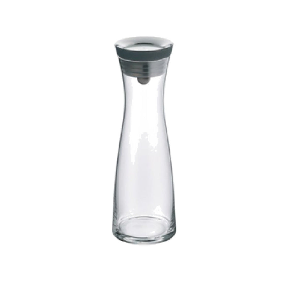 BauscherHepp 06.1772.6040 Water Decanter 50.72 Oz. 18/10 Stainless Steel Close Up Lid With Black Ring