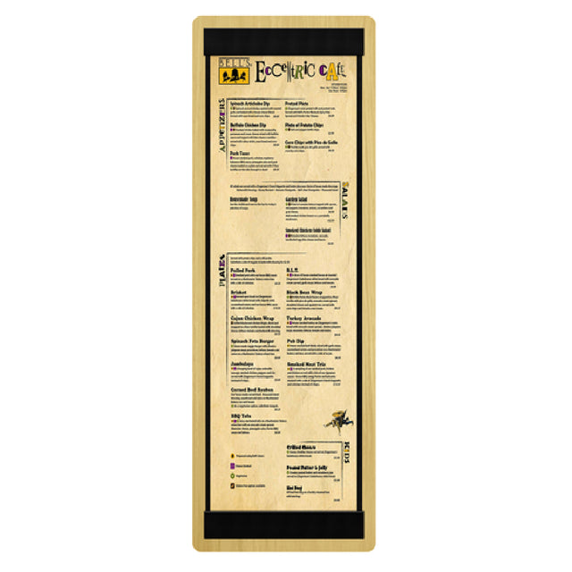 Menu Solutions WDSTR-BD Menu Board Holds 4-1/4" X 14" Insert Double Panel