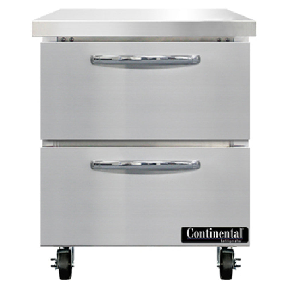 Continental Refrigerator SWF27N-D Work Top Freezer 27"W 7.4 Cu Ft Capacity