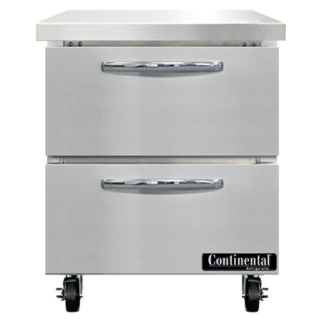 Continental Refrigerator SWF27N-D Work Top Freezer 27"W 7.4 Cu Ft Capacity