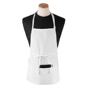 John Ritzenthaler Company CL3PBIAWHFP-1 Chef Revival® Bib Apron 26" X 23" Long 3 Front Pockets And Pen Pocket