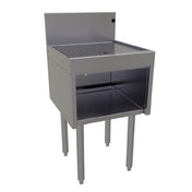 Glastender DBHA-18-LD Underbar Drainboard Half Cabinet Open Front Base 18"W X 19"D