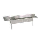 John Boos E4S8-1620-14T18-X E-Series Sink 4-compartment 100"W X 25-1/2"D X 43-3/4"H Overall Size