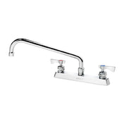 Krowne 15-512L-W-E4 Royal Series 8" Deck Mount Faucet With 12" Swing Spout Vandal Resistant Wristblade Handles