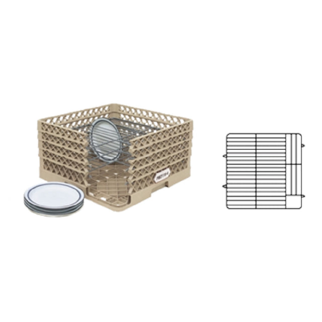 Vollrath PM4407-3-02 Plate Crate® Dishwasher Rack 6" To 7" Dia. (3) Extenders With Wire Dividers