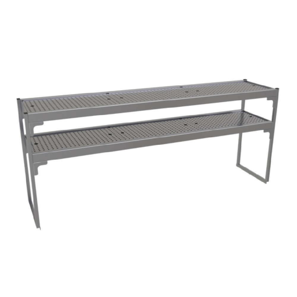 Glastender DOS/SS-66 Double Overshelf 66"W X 15"D X 27"H Removable Perforated Inserts