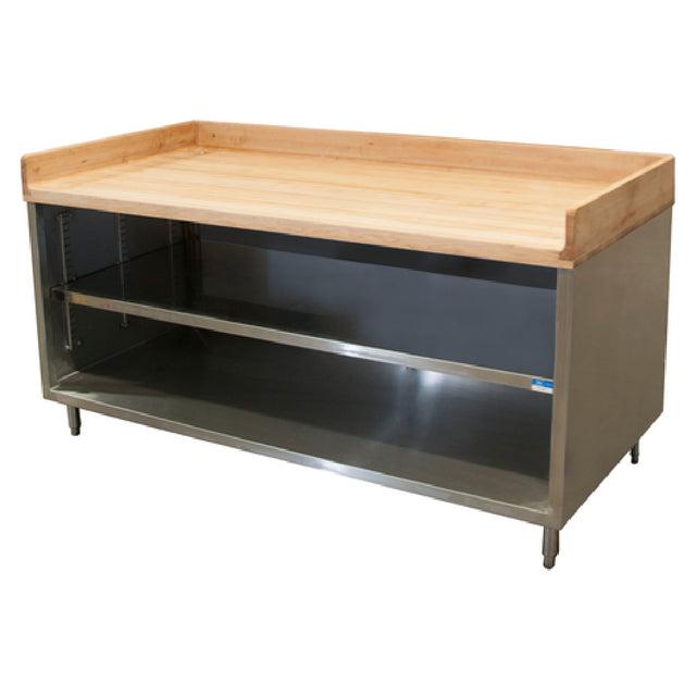 BK Resources CMBT-3672 Chef Table Cabinet Base With Open Front 72"W X 36"D X 39"H Overall Size