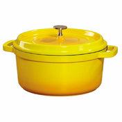 GET Enterprises CA-011-Y/BK Heiss™ Induction Dutch Oven 2-1/2 Qt. (2-4/5 Qt. Rim Full) 7-7/8" Dia. X 3-1/2"H