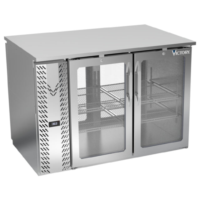 Victory VBB48HC-G-PT-S - Pass-Thru Back Bar Refrigerator, Two-section, 48"W X 32-3/4”D X 34"H