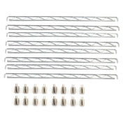Metro BINRL24 Bin Rail Divider Set Includes (8) 1" Tall Chrome Plated Rails & (16) Polymer Mounting Clips