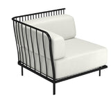Emuamericas, Llc E1083-22 - Cannolè Lounge Left Corner Module, Outdoor/indoor, Steel Wire Back
