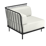Emuamericas, Llc E1083WC - Cannolè Lounge Left Corner Module, Outdoor/indoor, Steel Wire Back