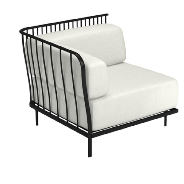 Emuamericas, Llc E1083WC - Cannolè Lounge Left Corner Module, Outdoor/indoor, Steel Wire Back