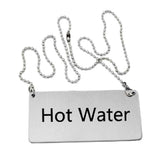 Omcan 80135 (80135) Beverage Sign "Hot Water" With Chain