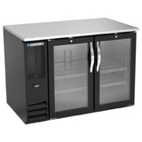 Beverage Air BB48HC-1-FG-B - Refrigerated Food Rated Back Bar Storage Cabinet, Two-section