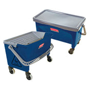 Rubbermaid FGQ93000BLUE Microfiber Finish Bucket Ergonomic "washboard Surface"