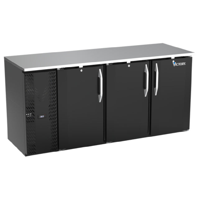 Victory VBBN72HC-F-B - Back Bar Refrigerator, Food Rated, Three-section