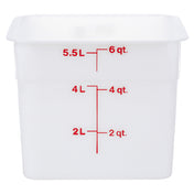 Cambro 6SFSP148 Container Sq 6qt 148 Poly/white