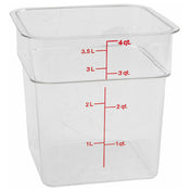 Cambro 4SFSCW135 Container Sq Clear 4qt