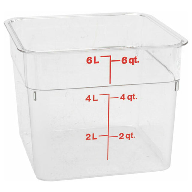 Cambro 6SFSCW Container Sq Clear 6qt
