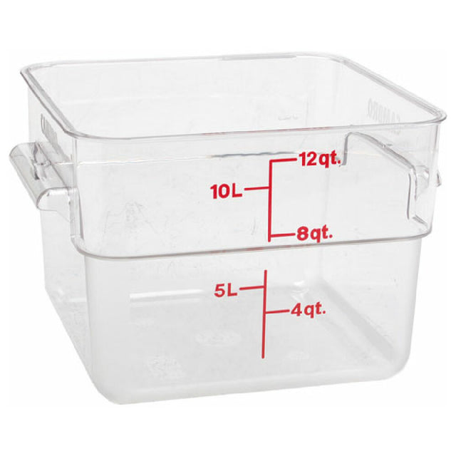 Cambro 12SFSCW Container Sq Clear 12qt
