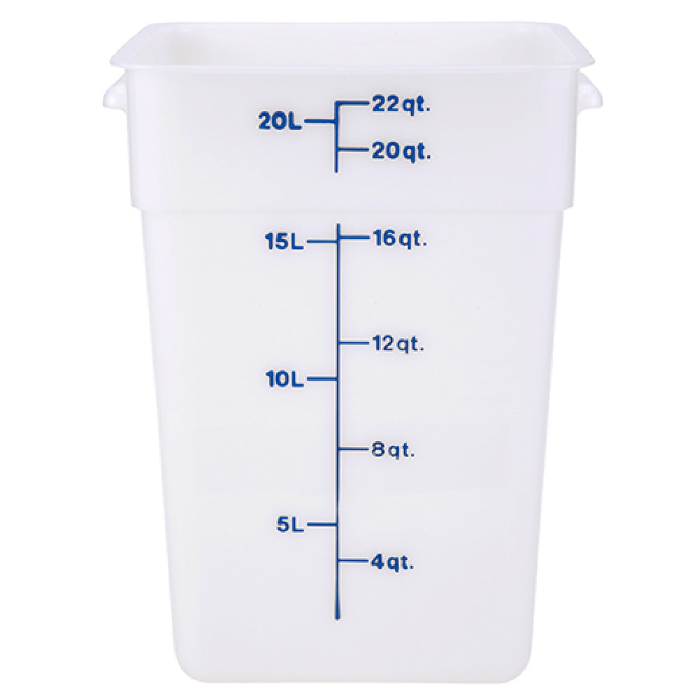 Cambro 22SFSP-148 Container Sq 22qt 148 Poly/white