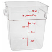 Cambro CAM18SFSCW135 Container Sq Clear 18qt