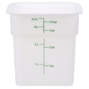 Cambro 4SFSP-148 Container Sq 4qt 148 Poly/white