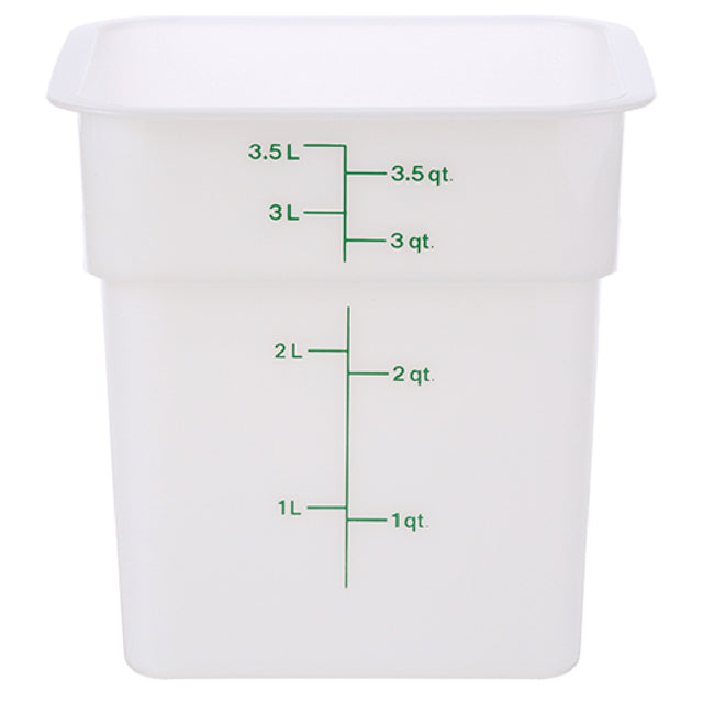 Cambro 4SFSP-148 Container Sq 4qt 148 Poly/white