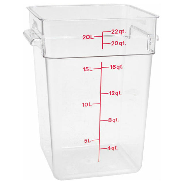 Cambro CAM22SFSCW135 Container Sq Clear 22qt