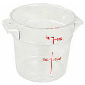 Cambro RFSCW1-135 Container 1qt 6 1/2" Diam Clr Plstc