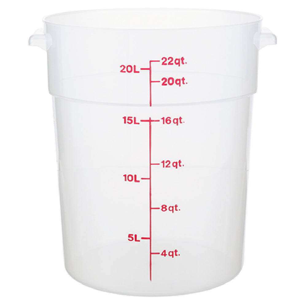 Cambro RFS22PP190 Container Soft Rd 22qt Semi Clr