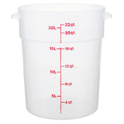 Cambro RFS22PP190 Container Soft Rd 22qt Semi Clr