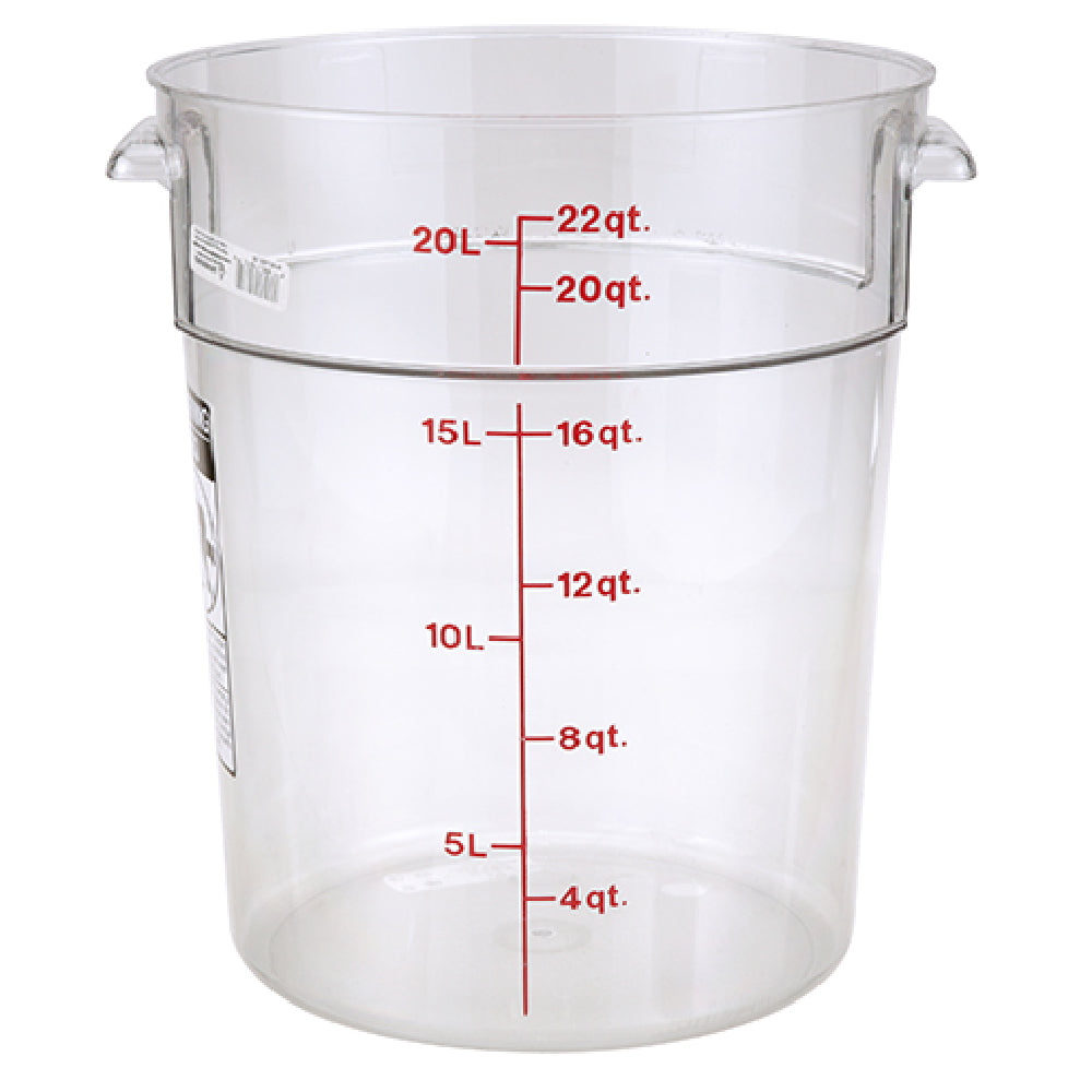 Cambro RFSCW22 Cntainer Clr Rd 22qt 135