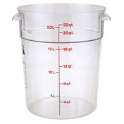 Cambro RFSCW22 Cntainer Clr Rd 22qt 135