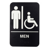 TableCraft Products 11674 - Sign, "Men/Accessible", 6"W X 1/8"D X 9"H