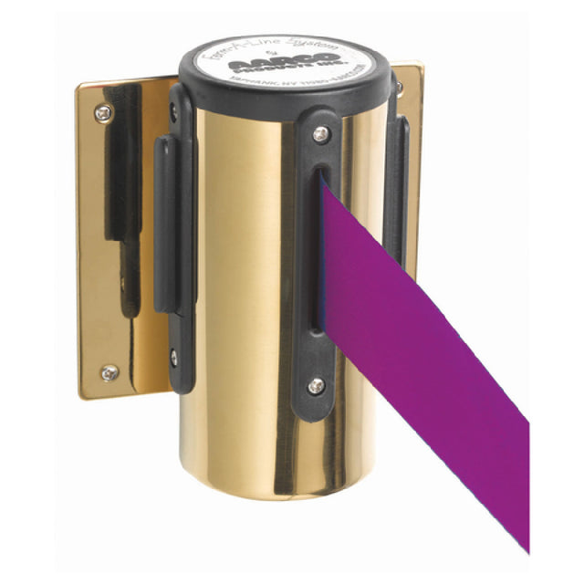 Aarco WM-10BPU WM-10BPU Form-A-Line™ System Wall Mounted Retractable Belt With A Brass Casing