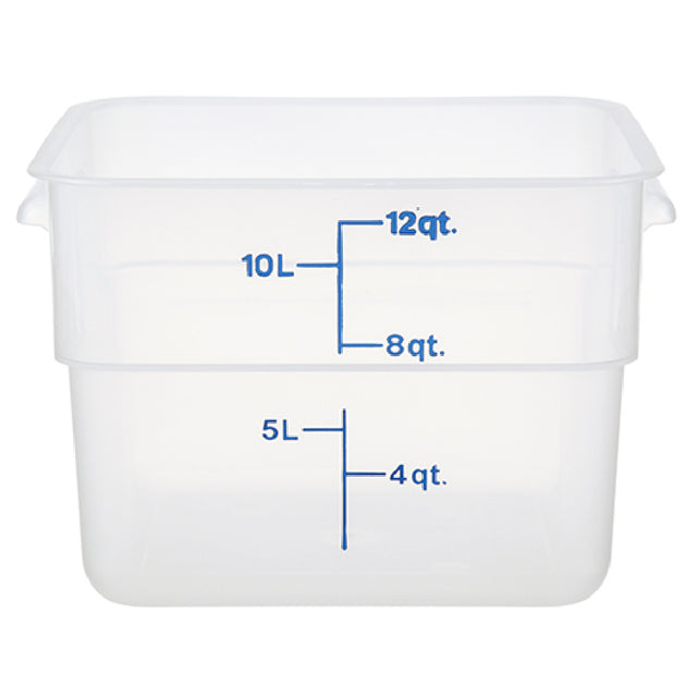 Cambro 12SFSPP190 Container Sq 12qt Semi Clr