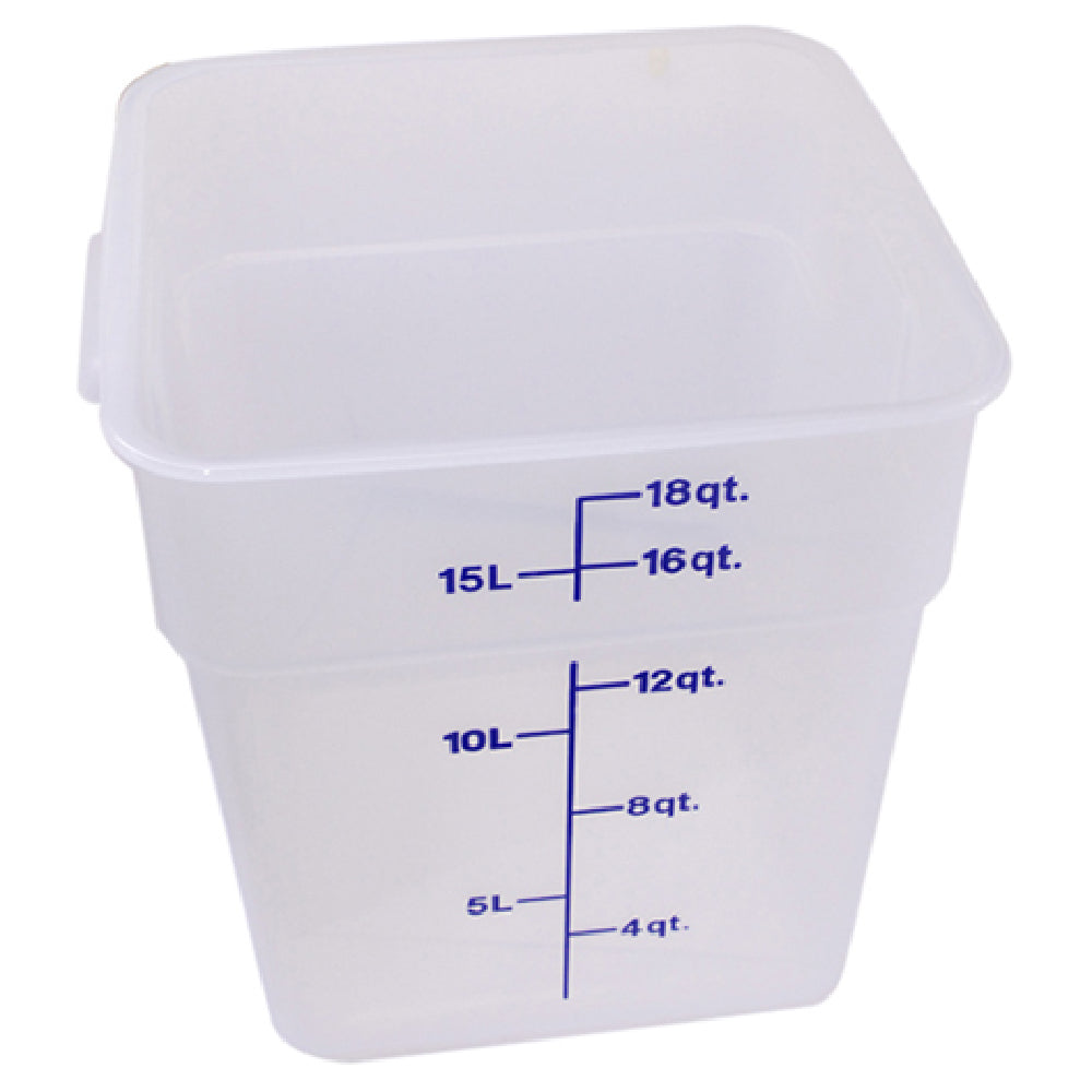 Cambro 18FSPP190 Container Sq 18qt Semi Clr