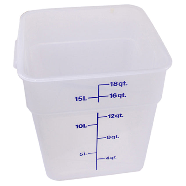 Cambro CAM18FSPP190 Container Sq 18qt Semi Clr
