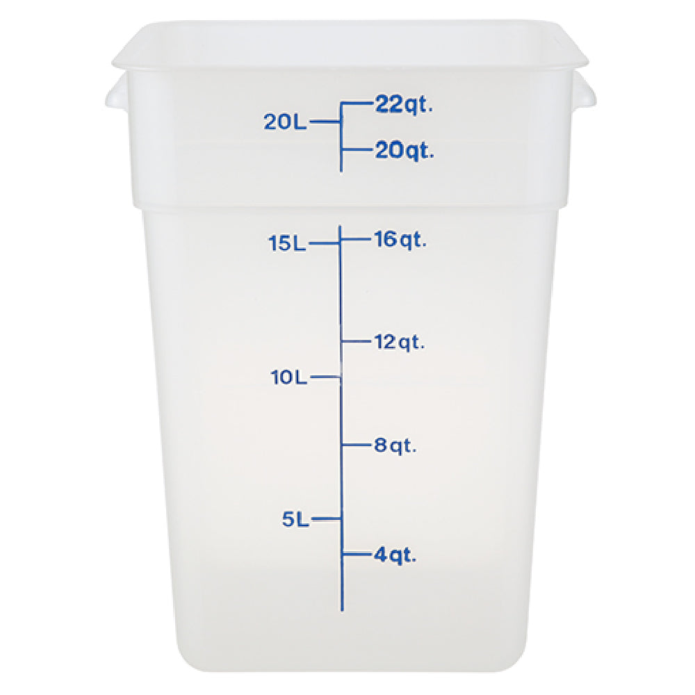 Cambro 22SFSPP190 Container Sq 22qt Semi Clr
