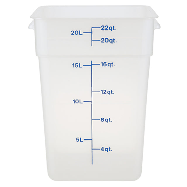 Cambro 22SFSPP190 Container Sq 22qt Semi Clr