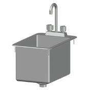SPG DI-1-10DF - Universal Stainless Drop-In Sink, One Compartment, 12" Wide X 18" Front To Back X 10" Deep