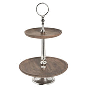 Hubert 41501 - Display Stand, 2-tier, 14-7/10" Dia. X 21-5/8"H