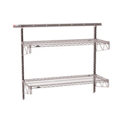 Metro SW-1848K4-45-2TIER - SmartWall Wall Shelving Kit, Two-shelf, Components Include A Wall Track