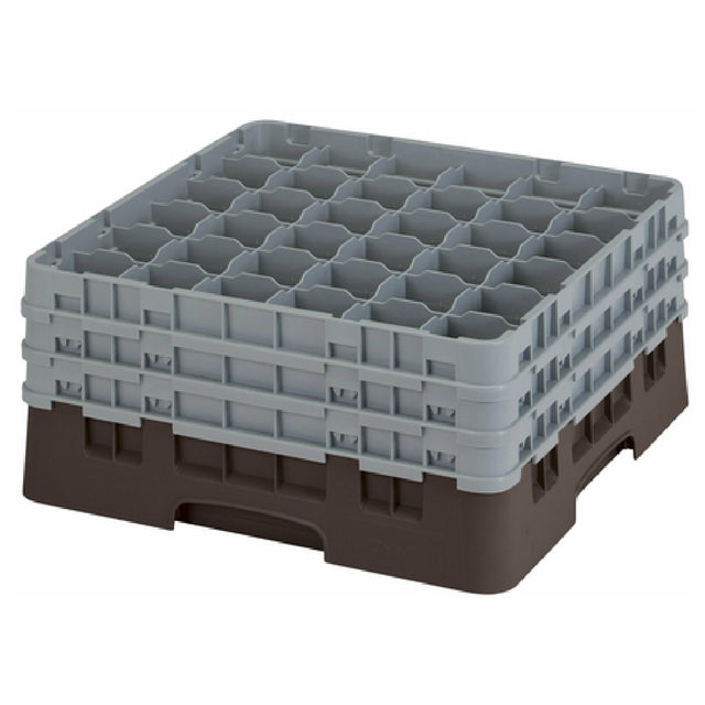 Cambro 36S738167 Camrack® Glass Rack With (3) Soft Gray Extenders Full Size