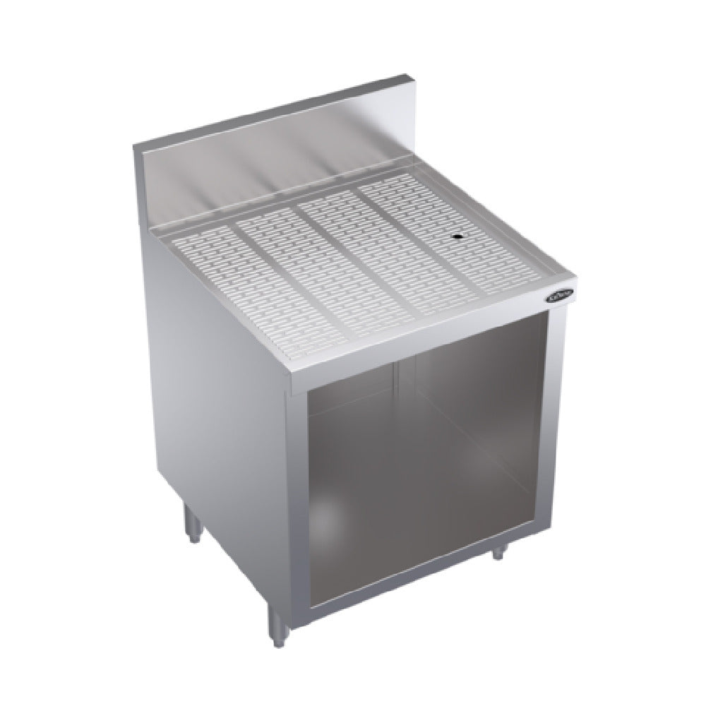 Krowne KR24-S24 Royal Series Underbar Drainboard With Open Cabinet Base 24"W X 24"D
