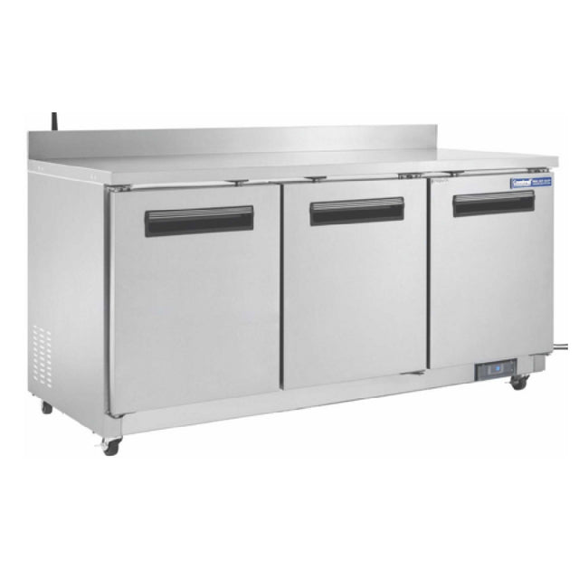 Hubert 69K-817 - Kratos® Worktop Refrigerator, 72"W X 30"D X 39"H, 18 Cu. Ft.